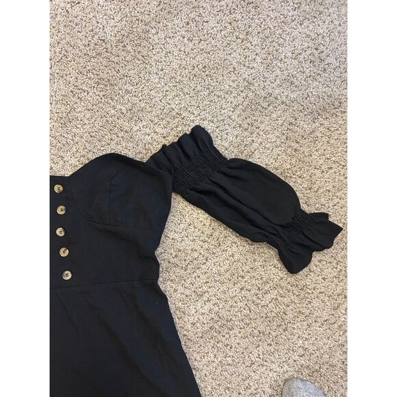 Nasty Gal Off The Shoulder Button Midi Dress‎ Women's Size 6 - Picture 7 of 12